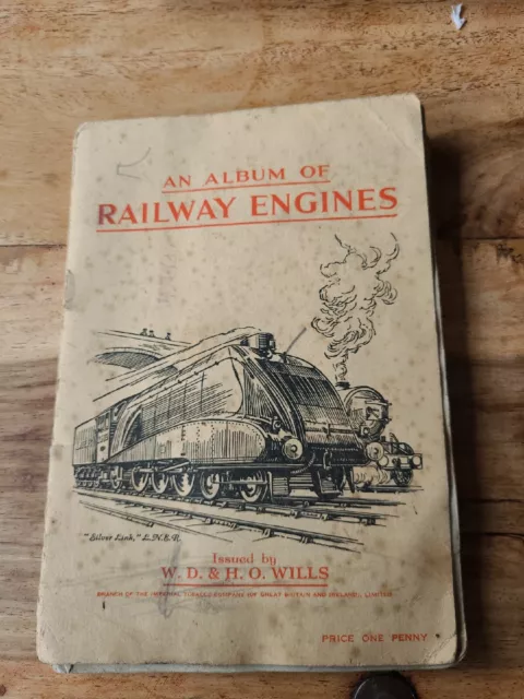 Wills Cigarette Cards In An Album -  Railway Engines - Complete Set (50)