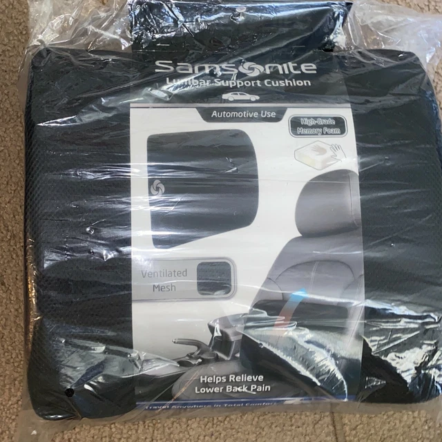 Samsonite Ergonomic High Grade Memory Foam Lumbar Support Cushion Ripped 6