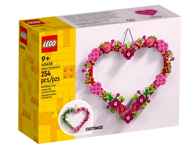 LEGO VALENTINE HEART Ornament 40638 Nuovissimo Spedizione Rapida ...