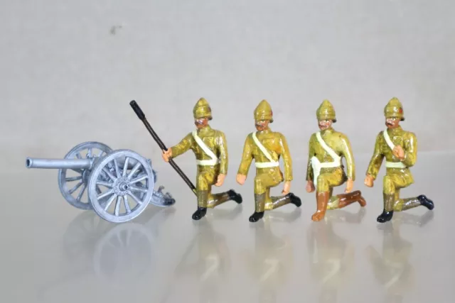 BRITAINS HINCHCLIFFE RE PAINTED BOER WAR ROYAL ARTILLERY & GUN CREW og