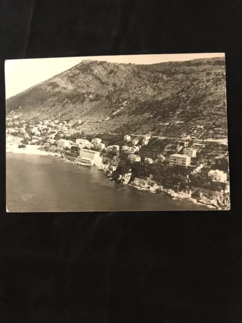 Croatia Dubrovnik Mountain Coastline Vintage Postcard 1959