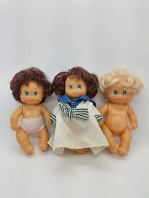 Lot of 3 Vintage Cititoy Baby Sister Dolls 4.5" Babies 1994
