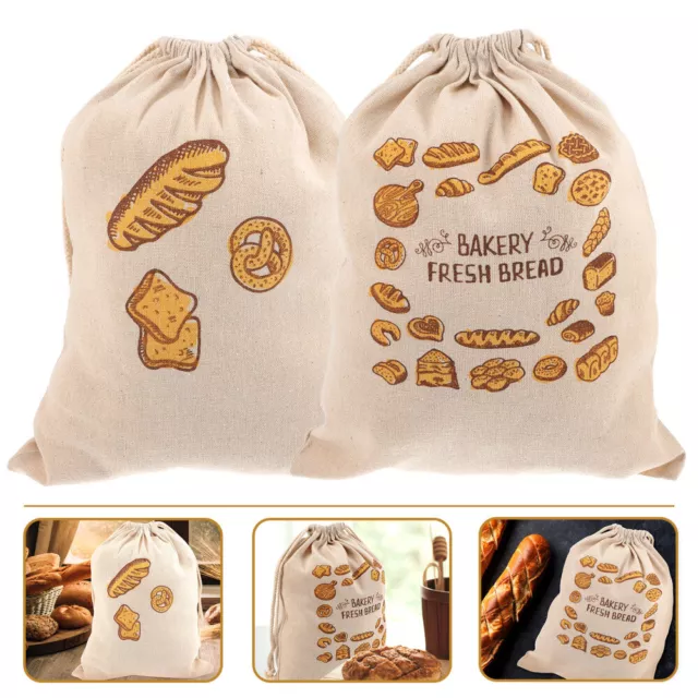 2Pcs kitchen storage bag Useful Portable Homemade Bread Bags Loaf Pouches for