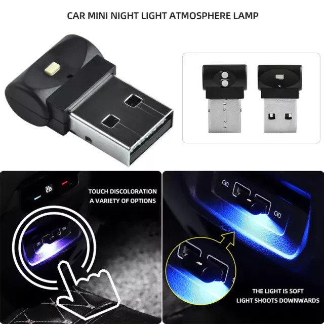 2XMINI USB LED Licht Auto Interieur Neon Atmosphäre Umgebungslampe.Lampe.Zubehör  EUR 5,27 - PicClick DE