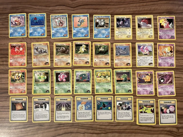 X47 Pokemon TCG Card Bundle - Gym Heroes Set - WOTC - NM Near Mint - Job Lot