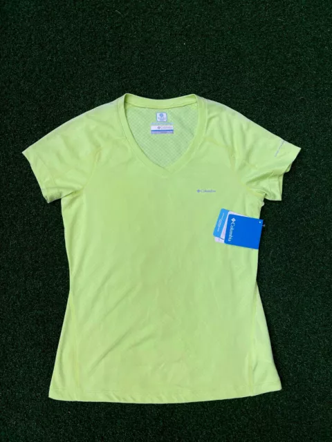 Columbia Sportswear Womens Omni-Freeze Zero V-Neck T-Shirt Size XS NWT Flaws