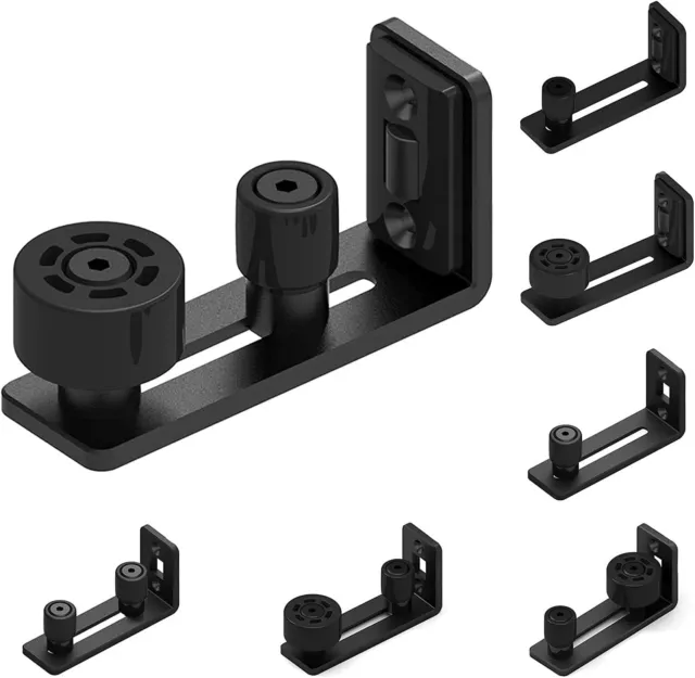CCJH Sliding Barn Door Floor Guide Upgraded Adjustable Wall Mounted（6 in1）