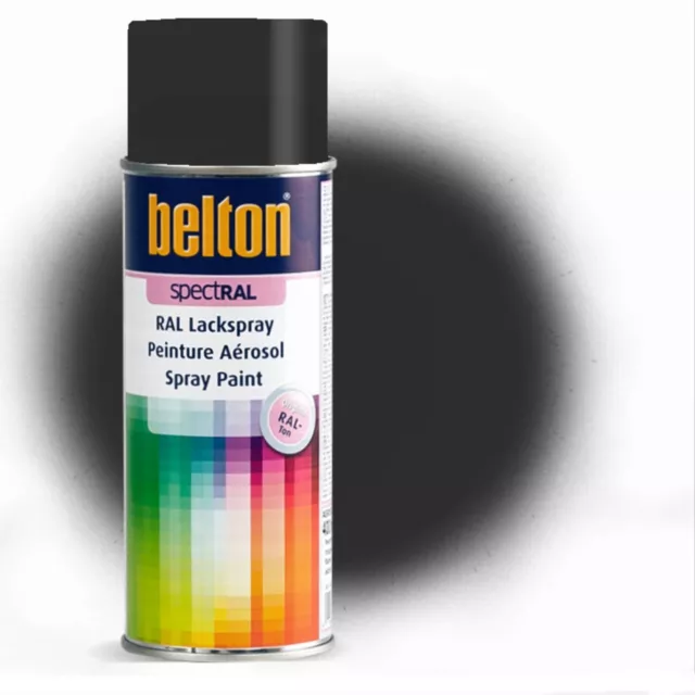 (13,63€/L) Belton Ral Spray 9004 signalschwarz 400 ml Sprühdose hochglanz