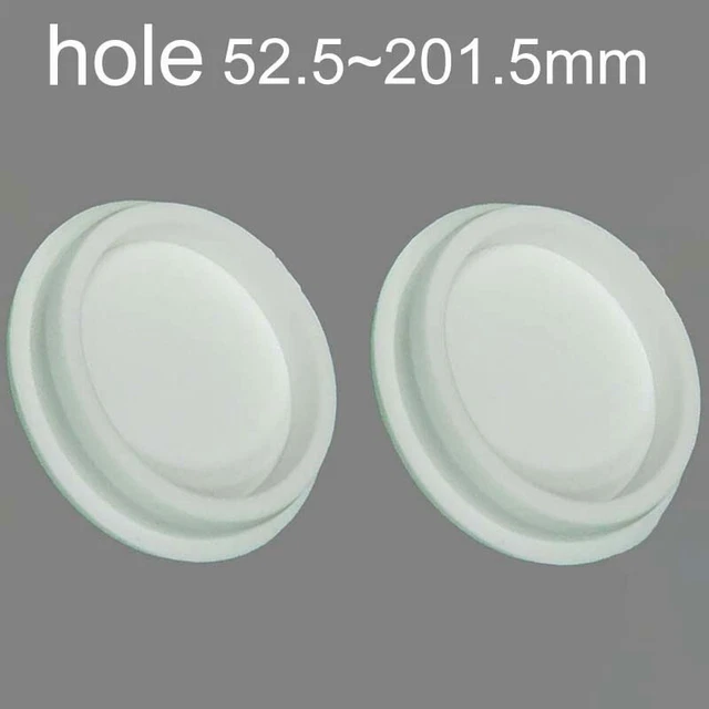Rubber Hole Plugs 52.5~201.5mm Push In Compression Stem White Thick Panel Plug