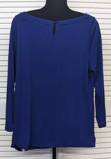 WOMENS CROWN AND Ivy Perfectly Pima Xxl Long sleeve blue shirt $7.00 ...