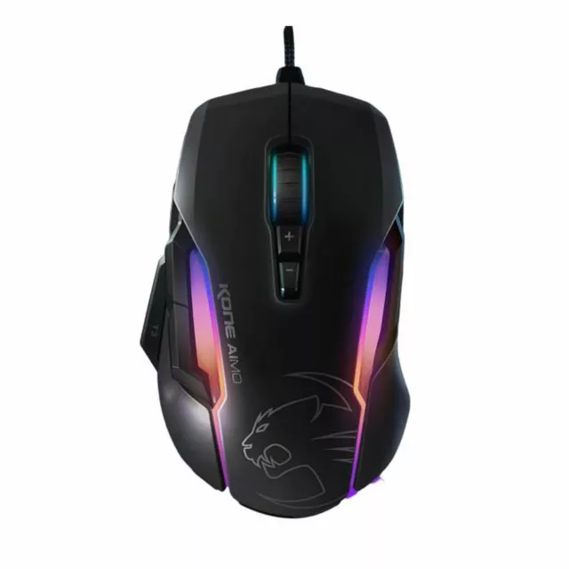 Roccat Gaming-Maus Kone AIMO Remastered 16000 DPI Beleuchtung RGBA Schwarz