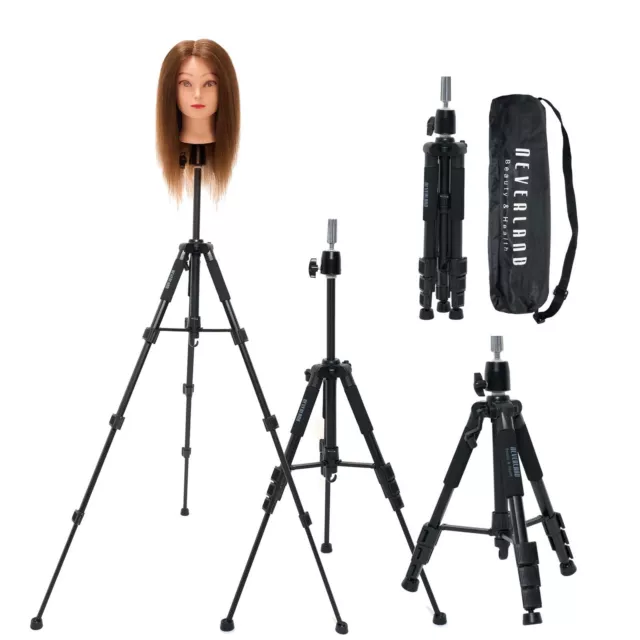 Wig Stand Tripod Mannequin Head Stand Heavy Duty for Cosmetology Hairdressing