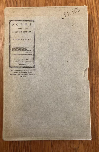 Robert Burns Poems Chiefly In The Scottish Dialect Kilmarnock Facsimile ED 1927