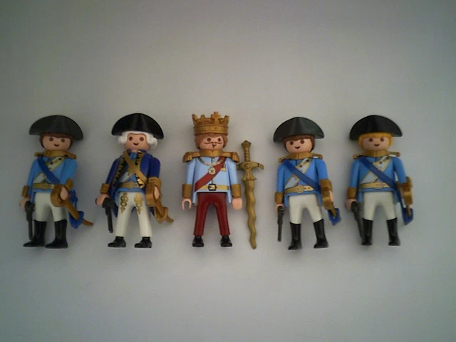 Lot Playmobil Vintage Pirates – Soldats Tuniques Rouges, Canon, Set 3795 De 1990