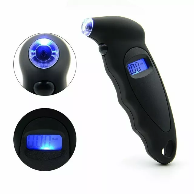 Digital Tire Air Pressure Gauge Meter Tester Bike Car / Truck LCD Display 150PSI