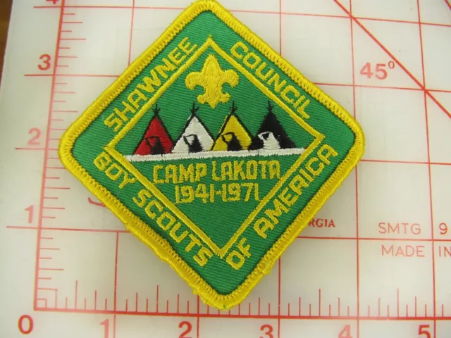Shawnee Council collectible Camp Lakota 1941 - 1971 patch (b46)