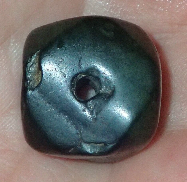 19mm Very Rare Ancient Indus Valley Green Jasper Bead, # S5392