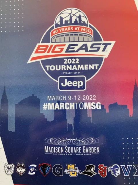 2022 BIG EAST Basketball Program Tournament Final Four VILLANOVA GEORGETOWN 2023