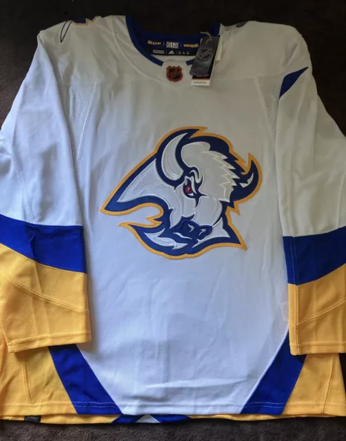 NWT-PRO-42 BUFFALO SABRES # 37 REVERSE/RETRO NHL AUTHENTIC ADIDAS HOCKEY  JERSEY