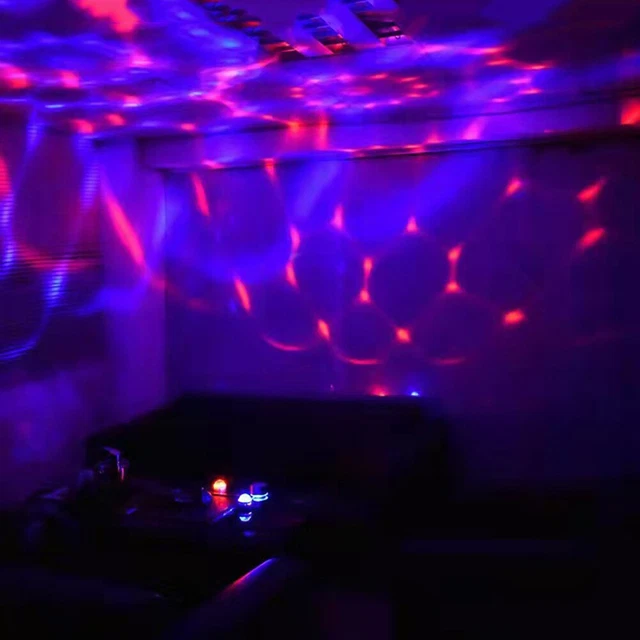 Rotating LED Night Lamp USB Disco Stage Party Ball Colorful Light (White)