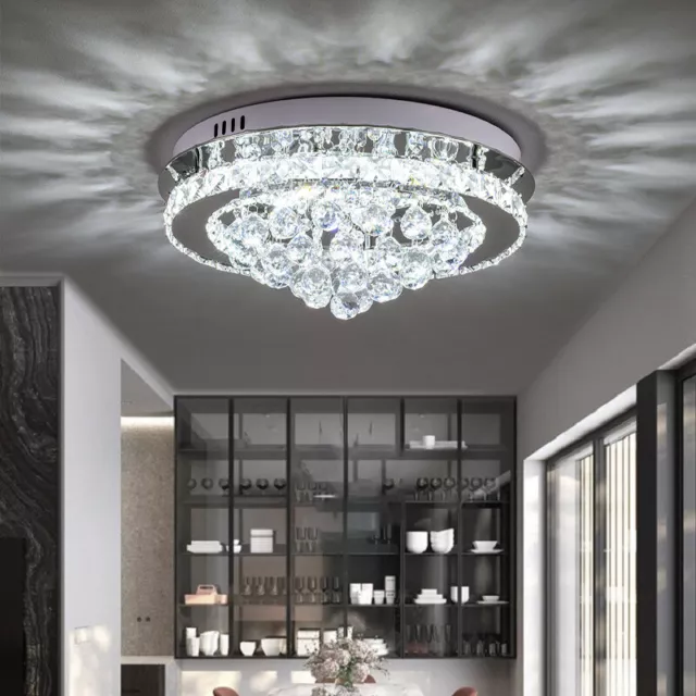 Modern Living Room Lamp LED Celling Light Crystal Pendant Chandelier Ring/Square