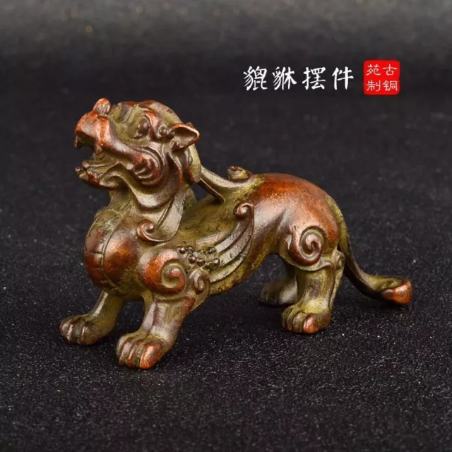Collection Exquisite Chinese Pure Red Copper * Brave Troops * Statue Y52