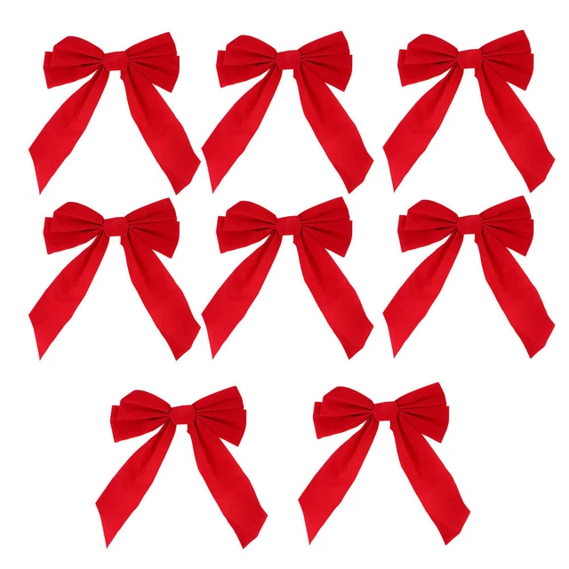 10Pcs Weihnachten DIY Kranz Bogen Weihnachtsbaum Großer Bogen Anhänger Dekoratio