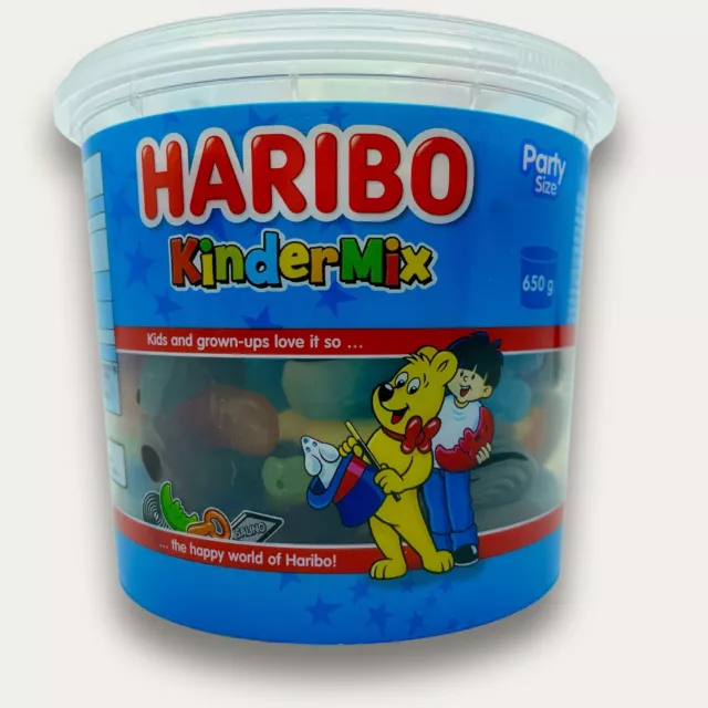 Haribo Kinder Mix Bunte Mischung Fruchtgummi + Lakritz 650g Dose