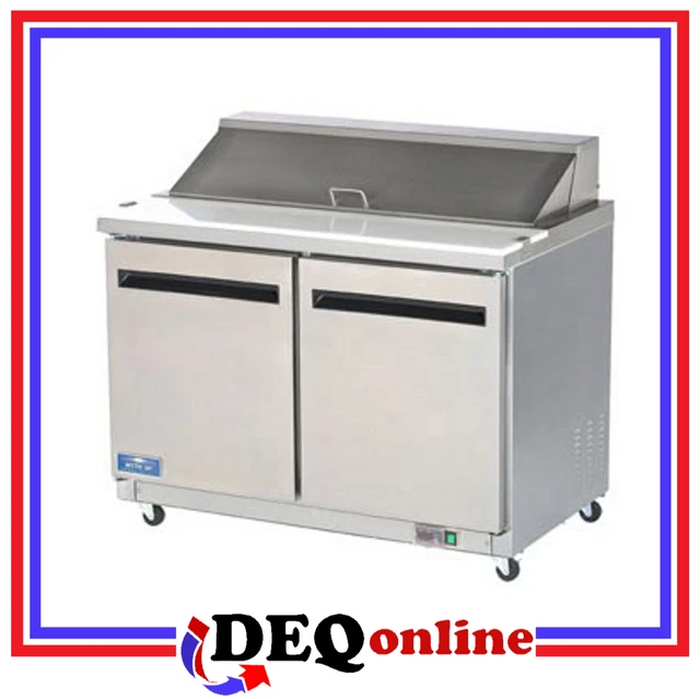 Arctic Air AST48R Two Door Refrigerated Sandwich Prep Table Holds 12 Pans Arctic Air AST48R Two Door Refrigerated Sandwich Prep Table Holds 12 Pans