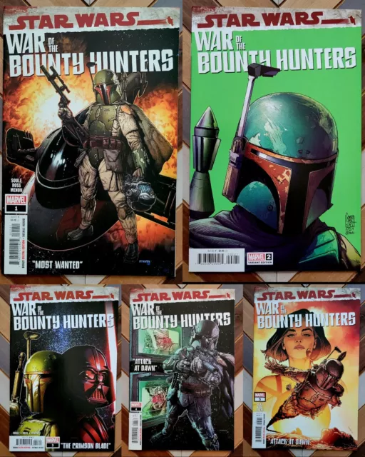 STAR WARS: War of The Bounty Hunters #1-5 (Marvel 2021) COMPLETE SERIES Set of 5