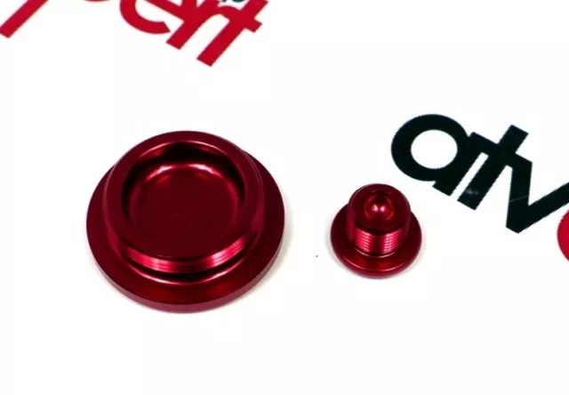 Neuf QUAD RACING BOUCHONS ALU ROUGE POUR MOTEUR Suzuki LTR 450 06-10