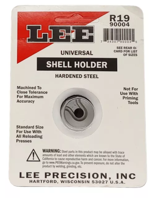 Lee Hardened Steel R19 Shell Holder Use w/Auto Prime Hand Priming Tool 90004