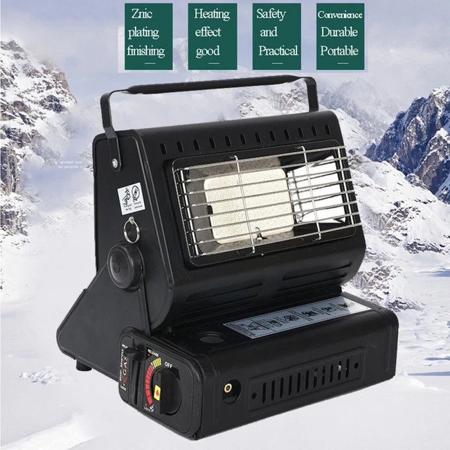 Tragbare Gasheizung 1.3KW Camping Butan Gas Kocher Keramik ohne Flamme 2in1