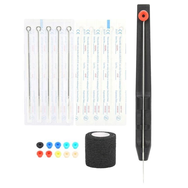 Kit tatuaggio fai da te mano poke penna ago in acciaio inox - set esercizi