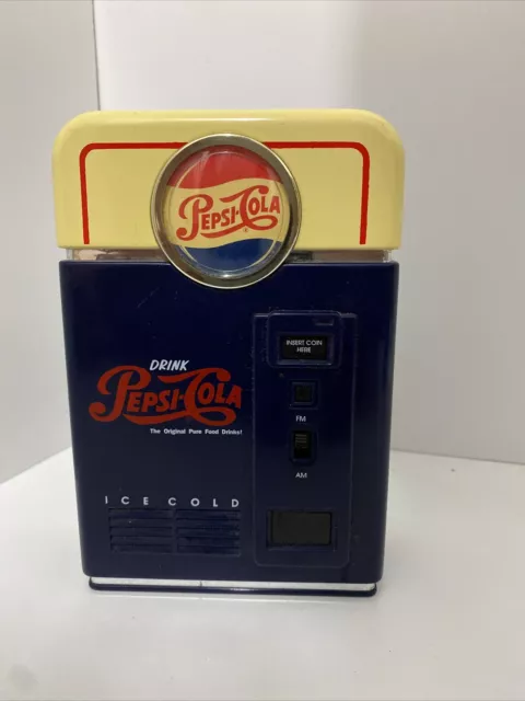 Pepsi Cola Vintage Ice Cold RETRO Vending Machine AM FM RADIO 1998