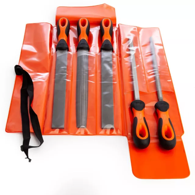 Bahco 5 Piece Assorted Engineers File Set 8 Inch 200mm Plastic handles 14780812