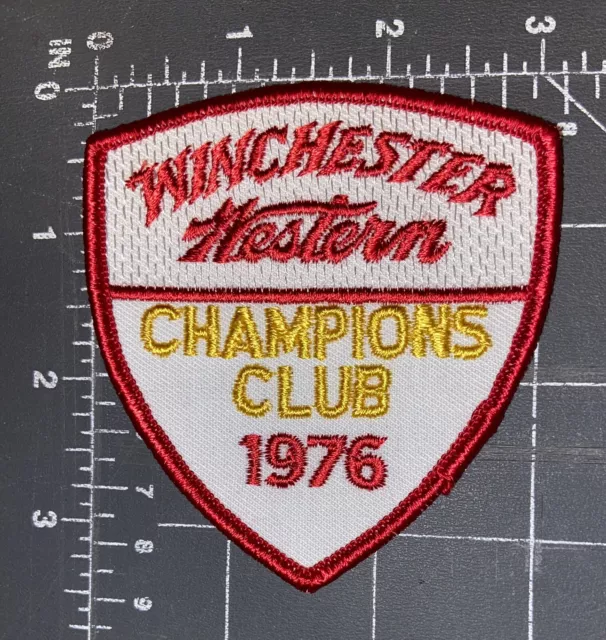 Vintage Winchester Western Champions Club 1976 Patch Skeet Piège Argile Chasse