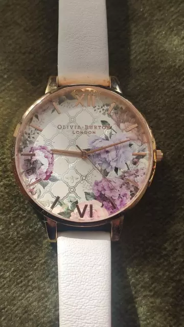 Olivia Burton London Ladies Watch Floral Dial. New Battery
