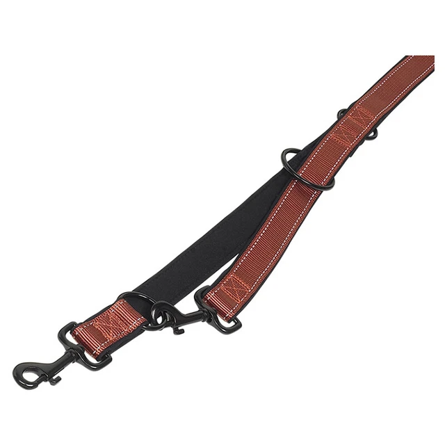 Nobby Hunde Führleine Classic Reflect Soft terracotta/schwarz, diverse Größen