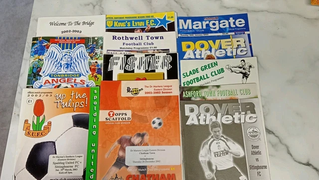 12 X SITTINGBOURNE Football Programmes Away Matches 2002-03 £1.54 ...
