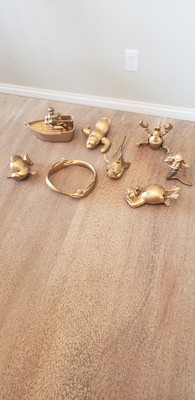 the little mermaid golden toy set