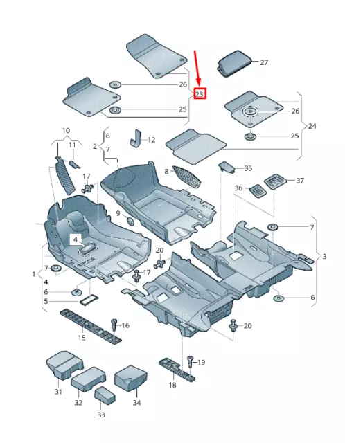 AUDI A8 4H Floor Mat Set LHD 4H6863011BEB4 4H6863011B EB4 NEW GENUINE