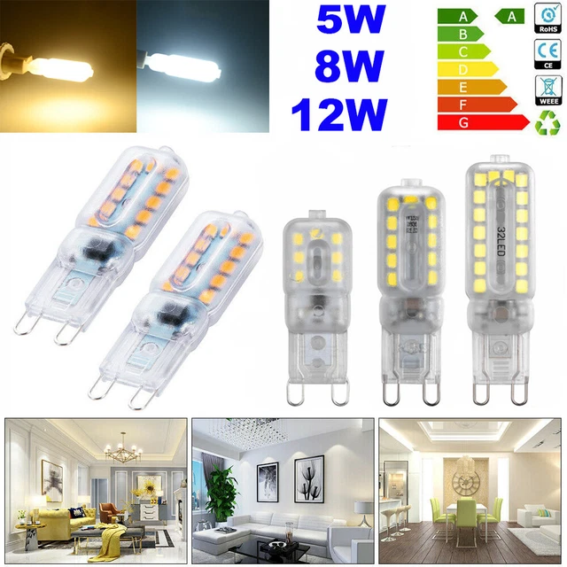 8X 4X G9 5W 8W 12W LED Kapsel-Birne ersetzen Halogen Glühlampe Lampen DE