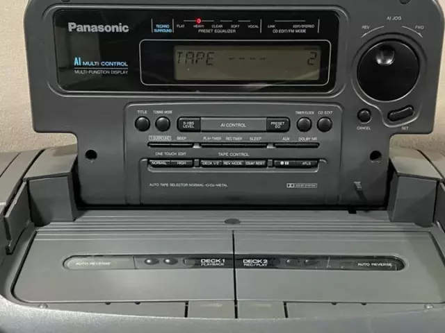 Panasonic RX-DT707 CD/Headphone Jack/Cassette/Radio Boombox From Japan Used f/s 3