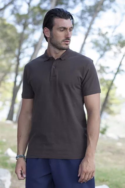 Polo Uomo maglia t shirt maglietta manica corta da lavoro cotone t-shirt sport