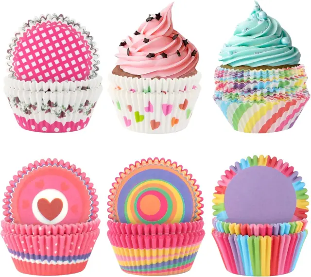 300 Pezzi Pirottini per Muffin Carta Pirottini per Cupcake Mini Muffin Colori Pa