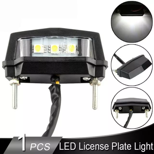 Moto Plaque Immatriculation Lumi��re LED ��clairage Pour 12V Universel. 2