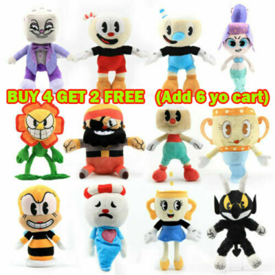 CUPHEAD GAME MUGMAN Mecup And Brocup Toy Figure Soft Stuffed Plush ...