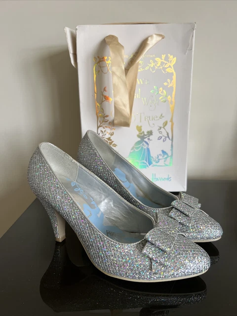 HARRODS DISNEY LIMITED Edition Cinderella Silver Sparkle Glitter