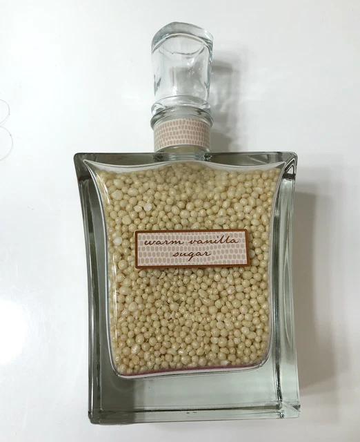 Bath Body Works Warm Vanilla Sugar Luminous Bath Pearls Beads Soak Glass 6.3 OZ